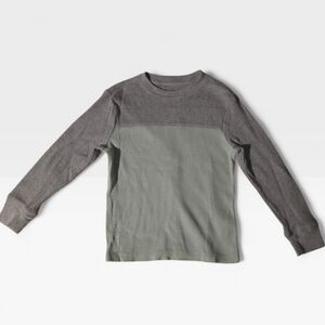 Cat & Jack Kids Thermal Long Sleeve | Olive & Charcoal | Size XS